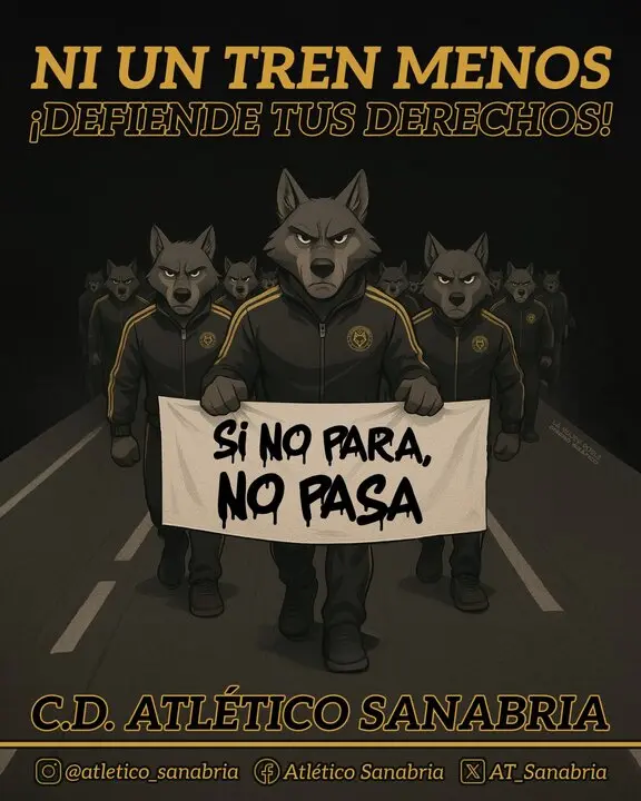 Atletico de sanabria se una a la protesta por la renfe