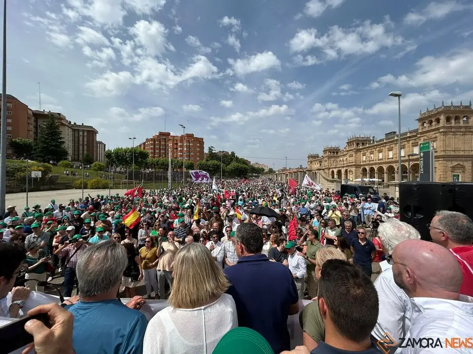 Manifestación contra supresión tren Zamora
