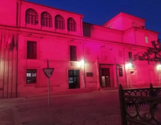 La Diputación de Zamora se tiñe de rojo para sensibilzar por la hemocromatosis