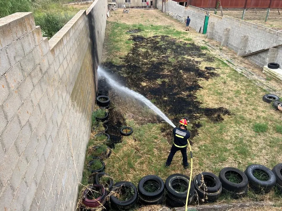incendio campo de tiro de Villaralbo