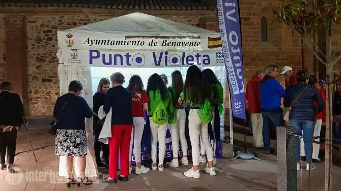 punto violeta en Benavente. IMAGEN INTERBENAVENTE