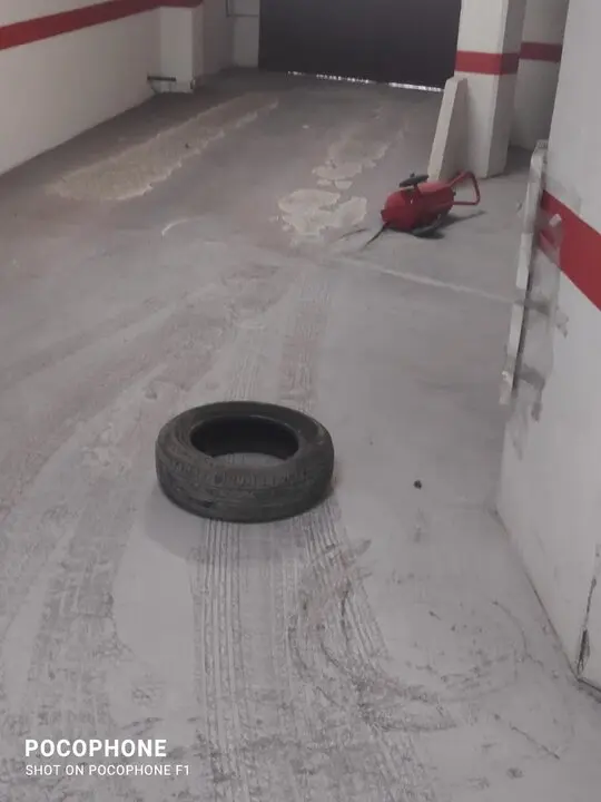 Vandalismo en un garaje Noche de las hogueras