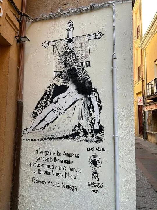 VANDALISMO EN EL MURAL DE LA COFRADÍA DE NUESTRA MADRE