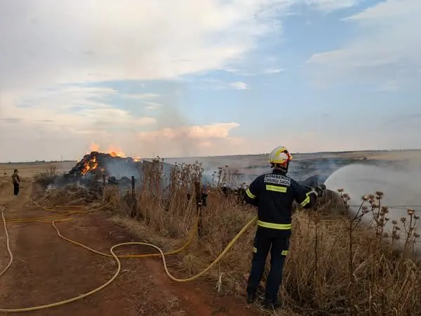 incendio en Palacios del Pan. imagen de archivo