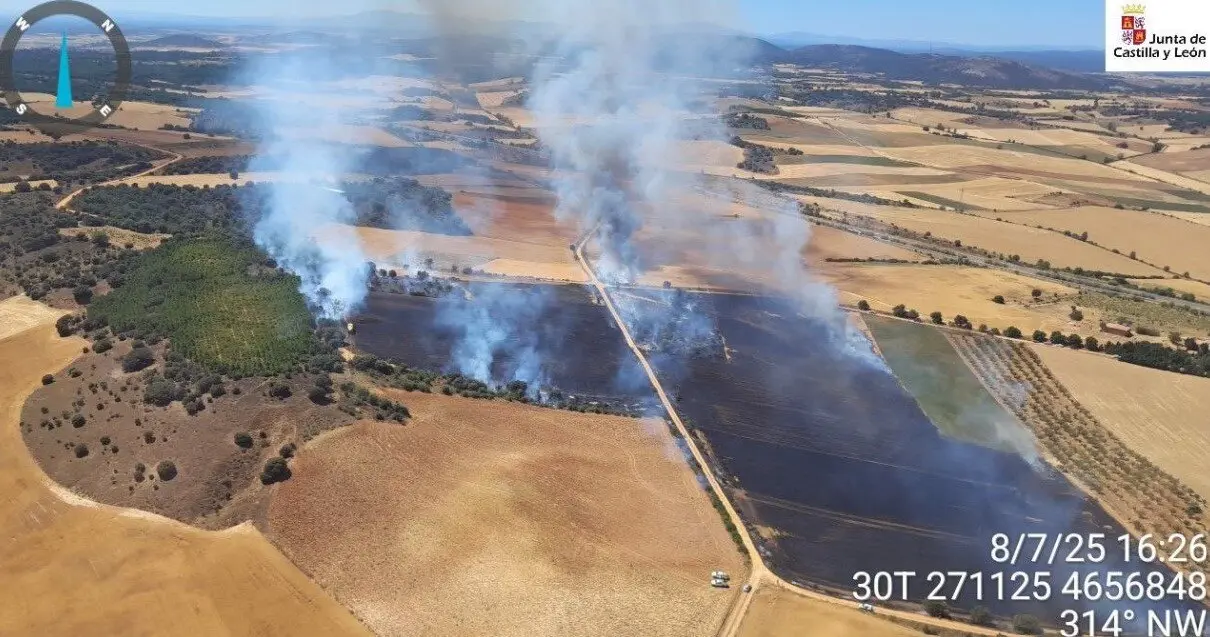 Incendio Manganeses de la Polvorosa - Imagen Junta de Castilla y León