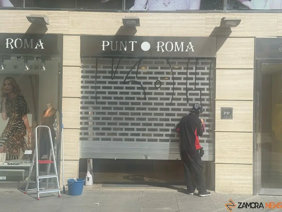 Actos vandálicos en comercios de Zamora