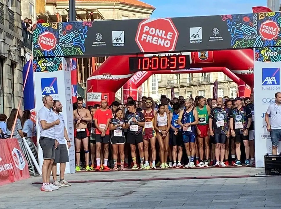 Instantes previos al pistoletazo de salida en Vigo