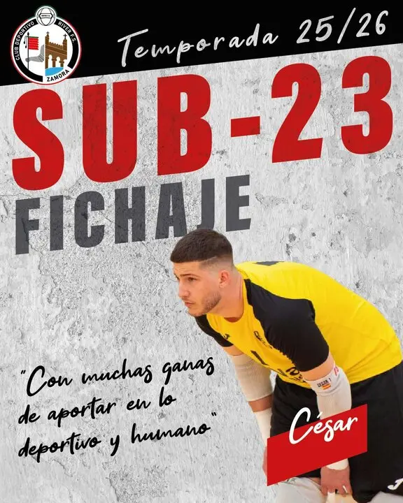 César García, nuevo Portero River Zamora sub-23