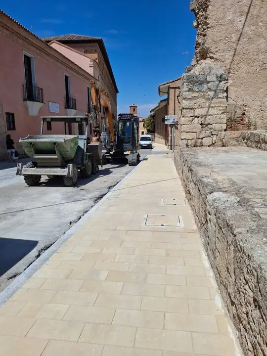 obras en calle Santo Domingo en Toro