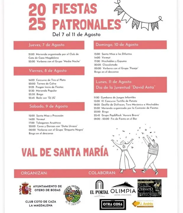 cartel fiestas de Val de Santa María