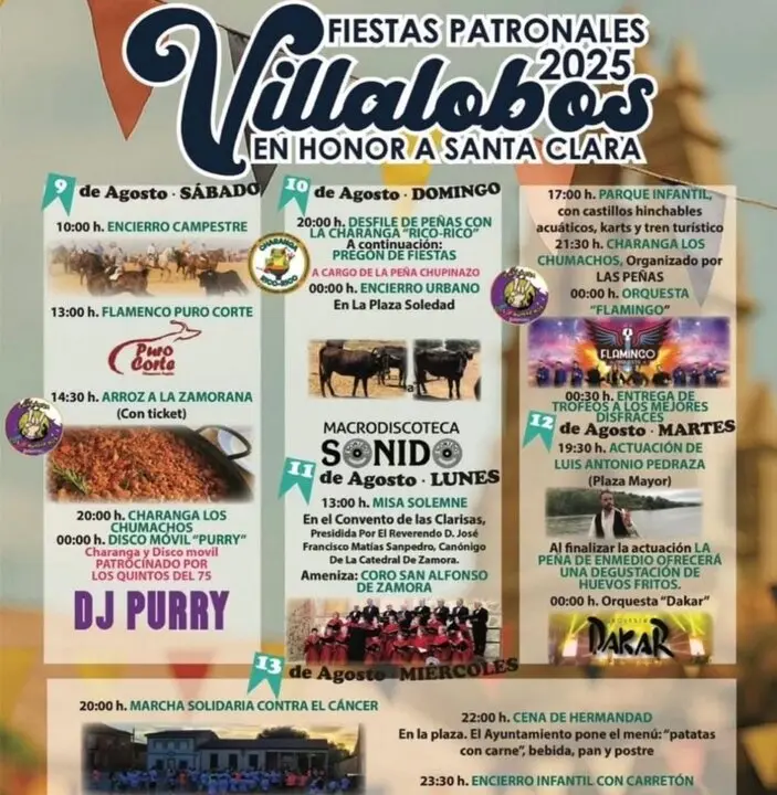 cartel fiestas de Villalobos