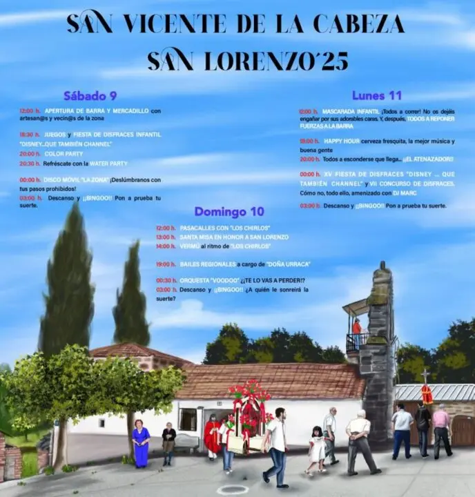 cartel fiestas de San Vicente de la Cabeza