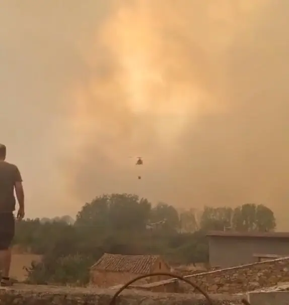 Incendio en San Pedro de la Viña. Imagen de InterBenavente