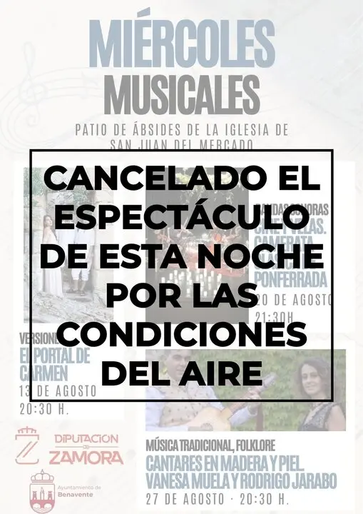 Cancelado espectáculo de bandas sonoras