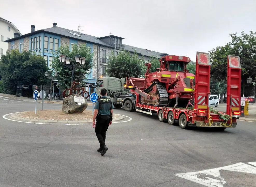 Ume bulldozer en galende