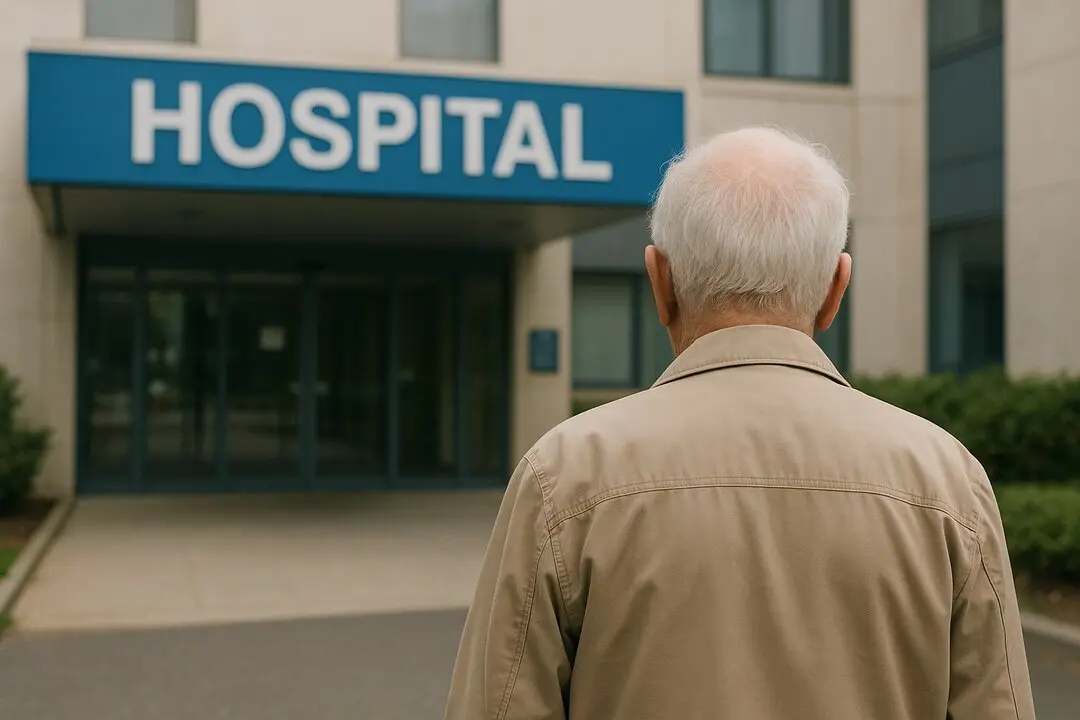 señor mayor en el hospital IA