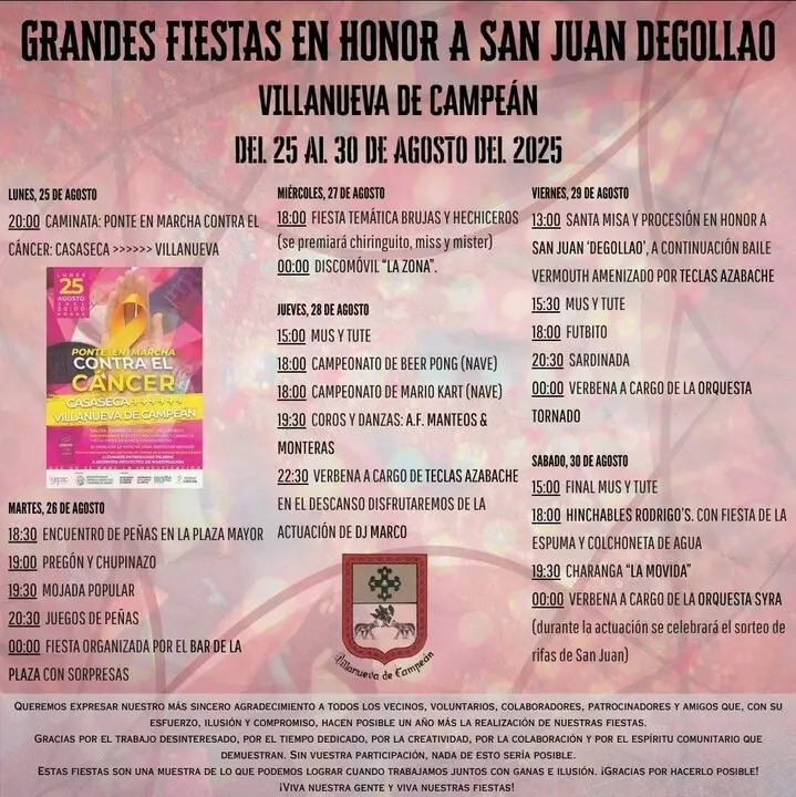 Cartel Fiestas Villanueva de Campeán