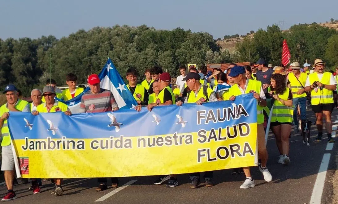 Manifestaci&oacute;n Stop-Biog&aacute;s Jambrina-Peleas de Abajo. Imagen de archivo