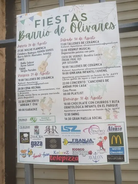 Cartel fiestas del Barrio de Olivares