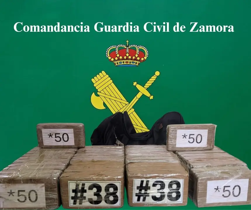 La Guardia Civil de Zamora intercepta 47 paquetes e cocaína