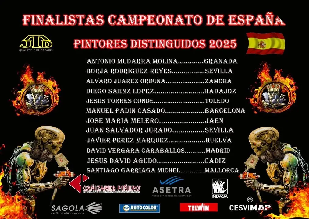Álvaro Juárez finaliase pintores distinguidos
