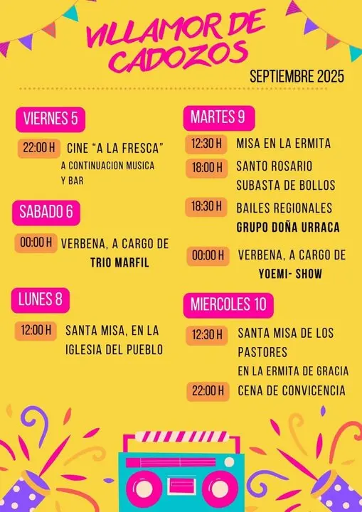 cartel Villamor de Cadozos