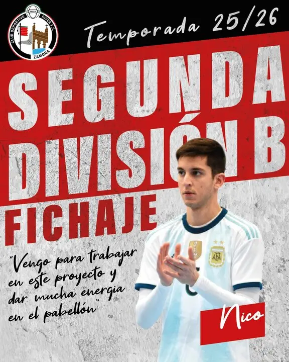 Nuevo fichaje River Zamora FS 2ºB Nico Rolón