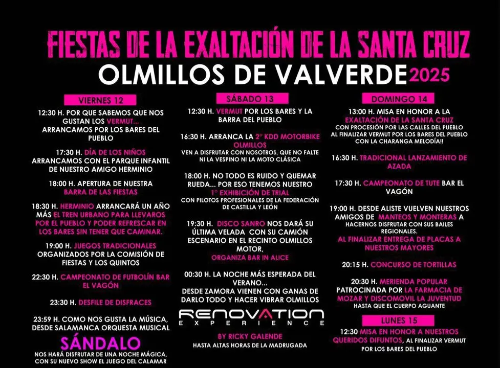 cartel fiestas de Olmillos de Valverde