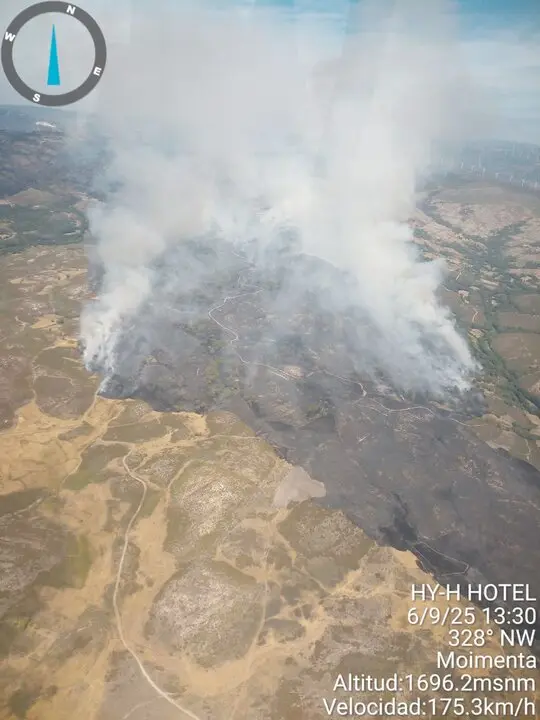 Incendio Castromil, imágenes aéreas