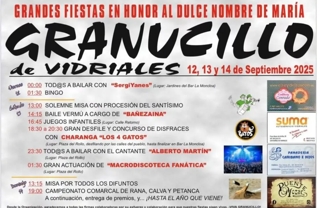 cartel fiestas Granucillo de Vidriales