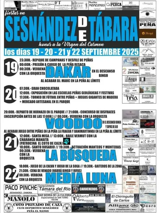 Sesnández de Tábara fiestas septiembre