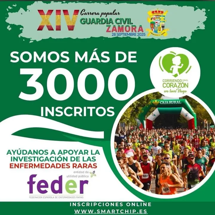 Más de 3.000 inscrito en la XIV Carrera Popular Guardia Civil de Zamora