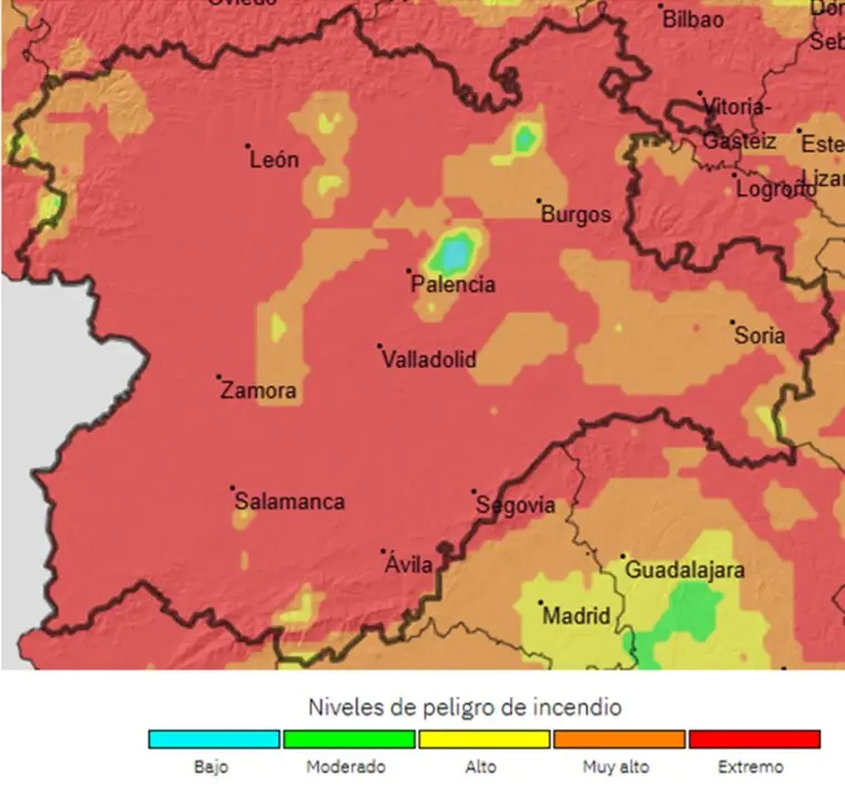 Zamora en riesgo extremo de incendios forestales