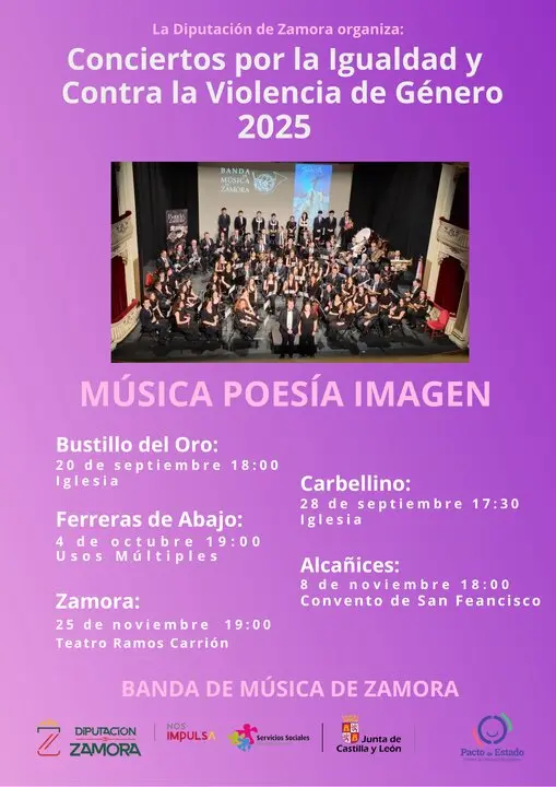 Conciertos por la Igualdad y Contra la Violencia hacia las Mujeres 2025
