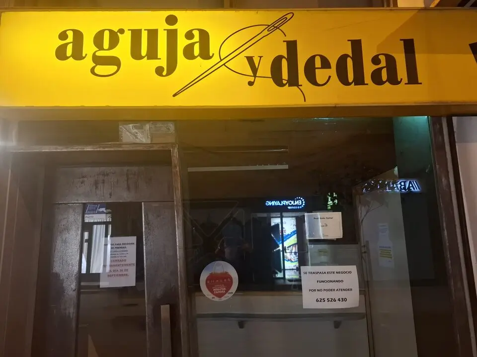 Aguja y Dedal negocio de Zamora
