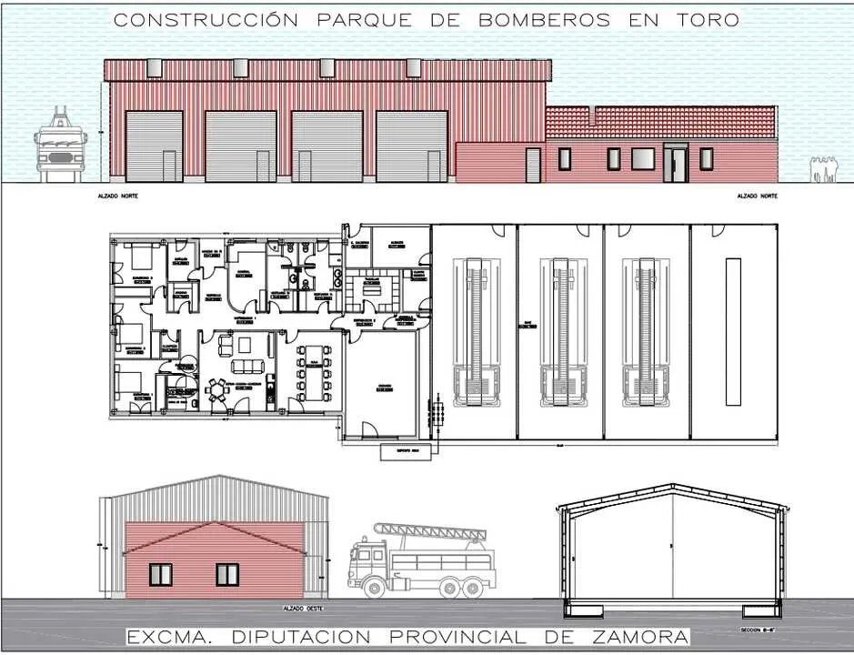 proyecto parque de bomberos de Toro