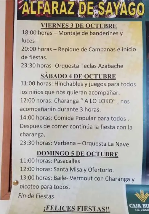 Fiestas Alfaraz de Sayago