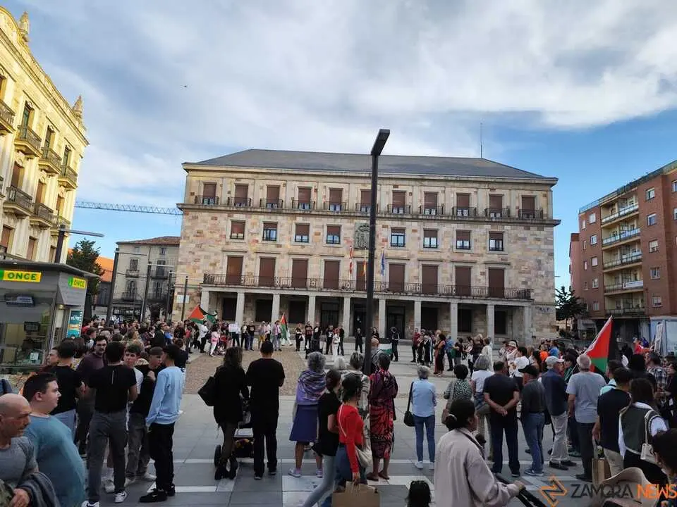 Protesta pro palestina Zamora _5