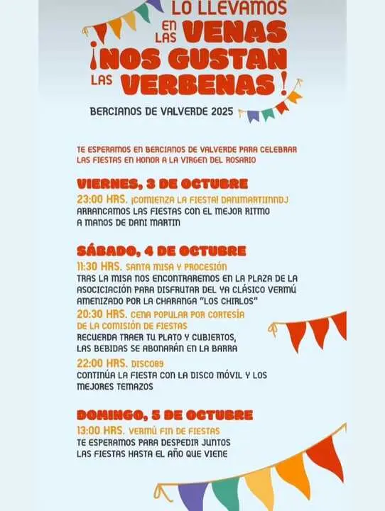 Cartel Fiestas Bercianos de Valverde