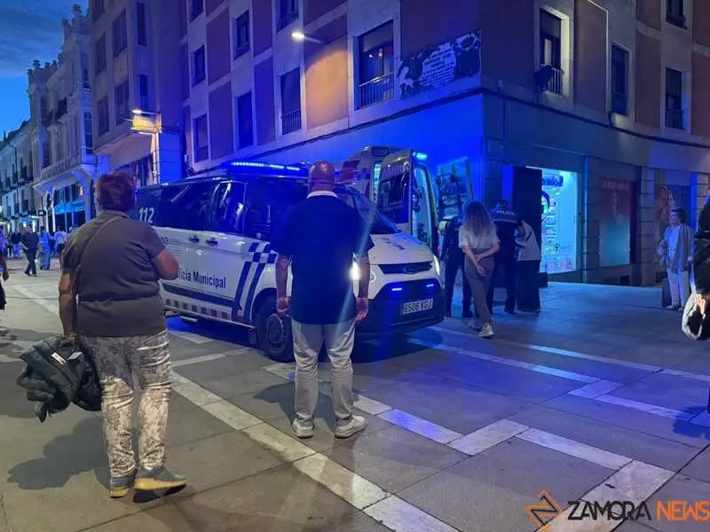 ambulancias en el centro de Zamora 