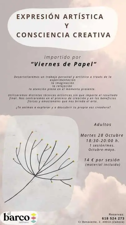 Taller de expresión artistica y conciencia creativa