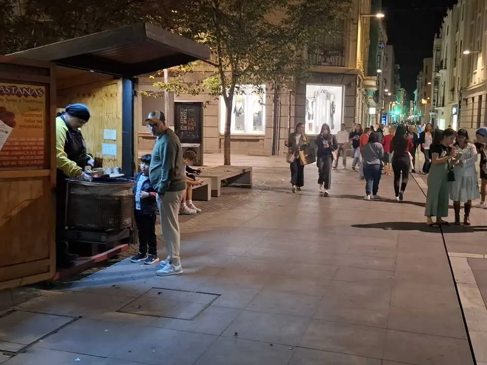 Puesto de castañas