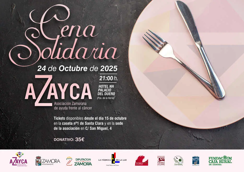 Cartel Cena Solidaria - AZAYCA