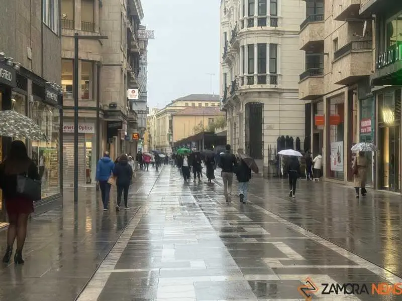 día de lluvia en Zamora