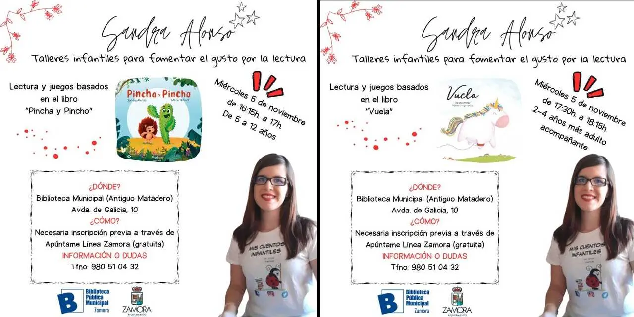 Cartel anunciador de los talleres