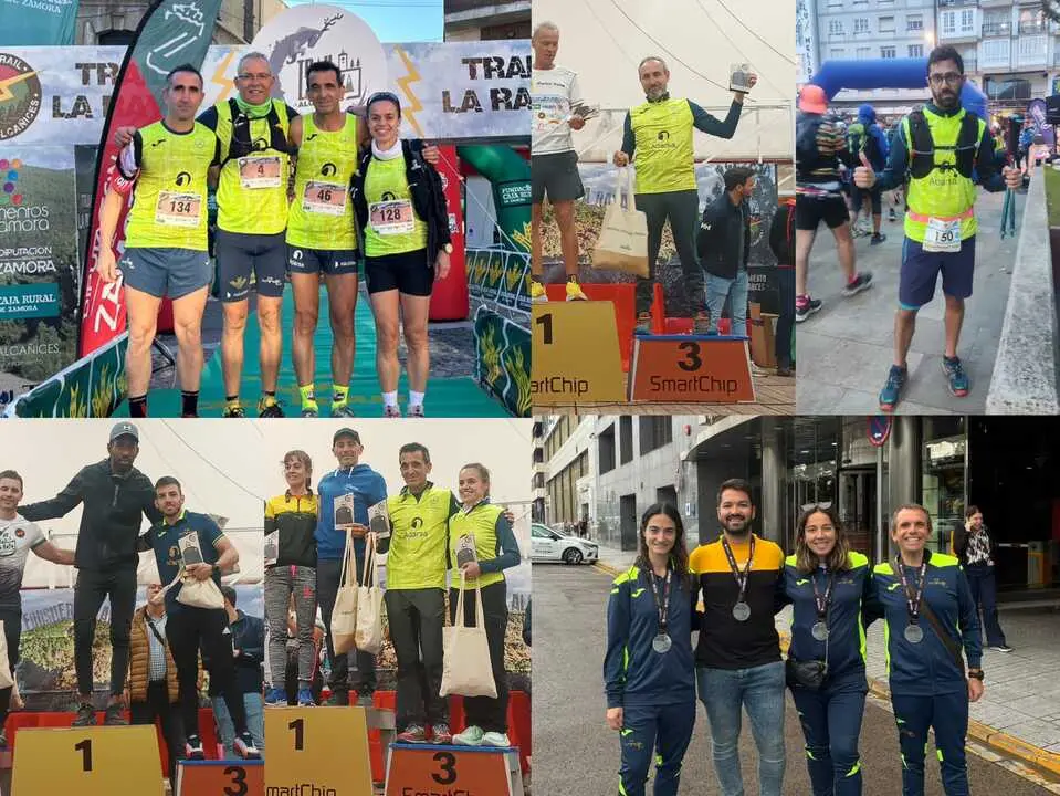 Collage de las participaciones del Corre Zamora este fin de semana