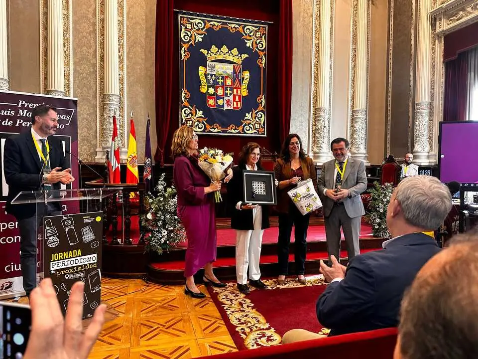 Lucía Méndez recoge el premio en Palencia