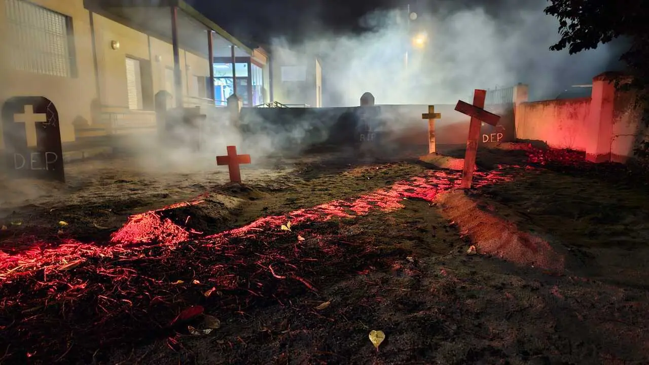 Cementerio en las escuelas