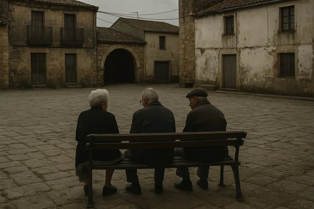abuelos en plaza mayor