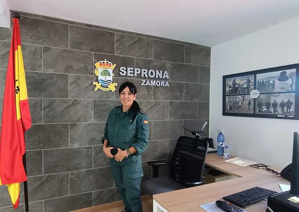 Isabel García Nuñez en la Comandancia de Zamora